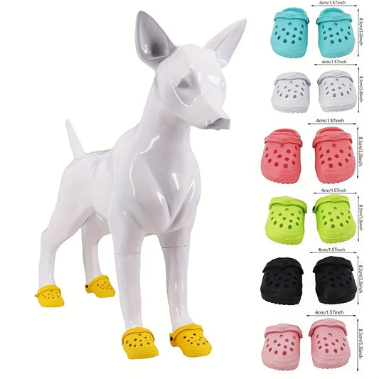 Zapatos con agujeros para perro, zapatillas antideslizantes, resistentes al desgaste, transpirables, a la moda, suministros para